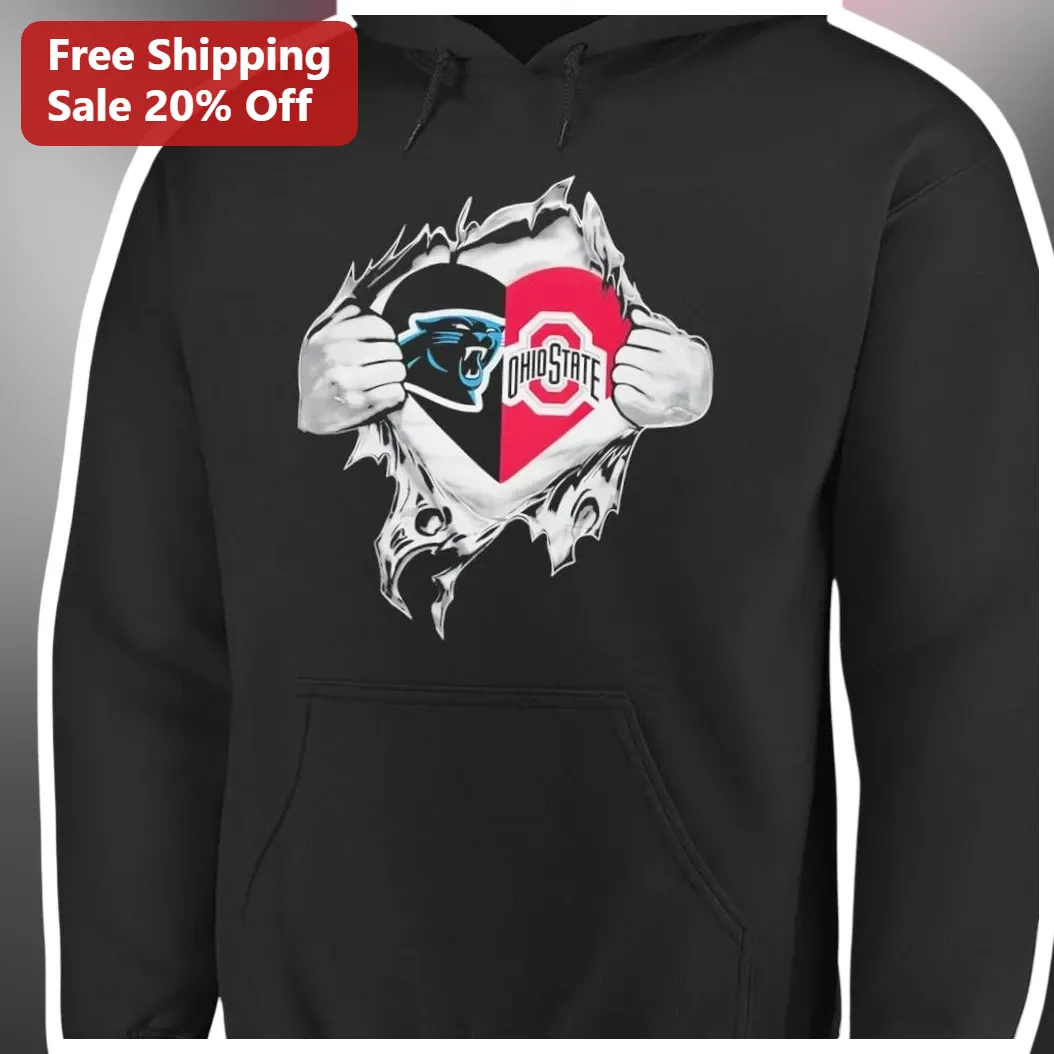 Ohio State Buckeyes Carolina Panthers Fan Hoodie Game Day Gift available at our Los Angeles warehouse
