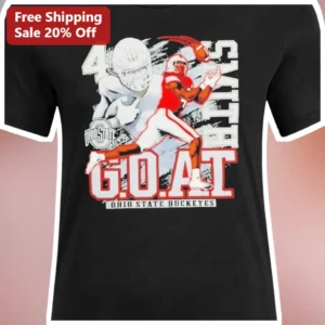 Ohio State Buckeyes G.O.A.T Graphic Tee College Football Fan Gift available at our Los Angeles warehouse