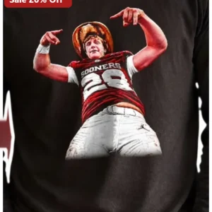 Oklahoma Sooners Sam LaPorta Football Player Graphic Tee available at our Los Angeles warehouse