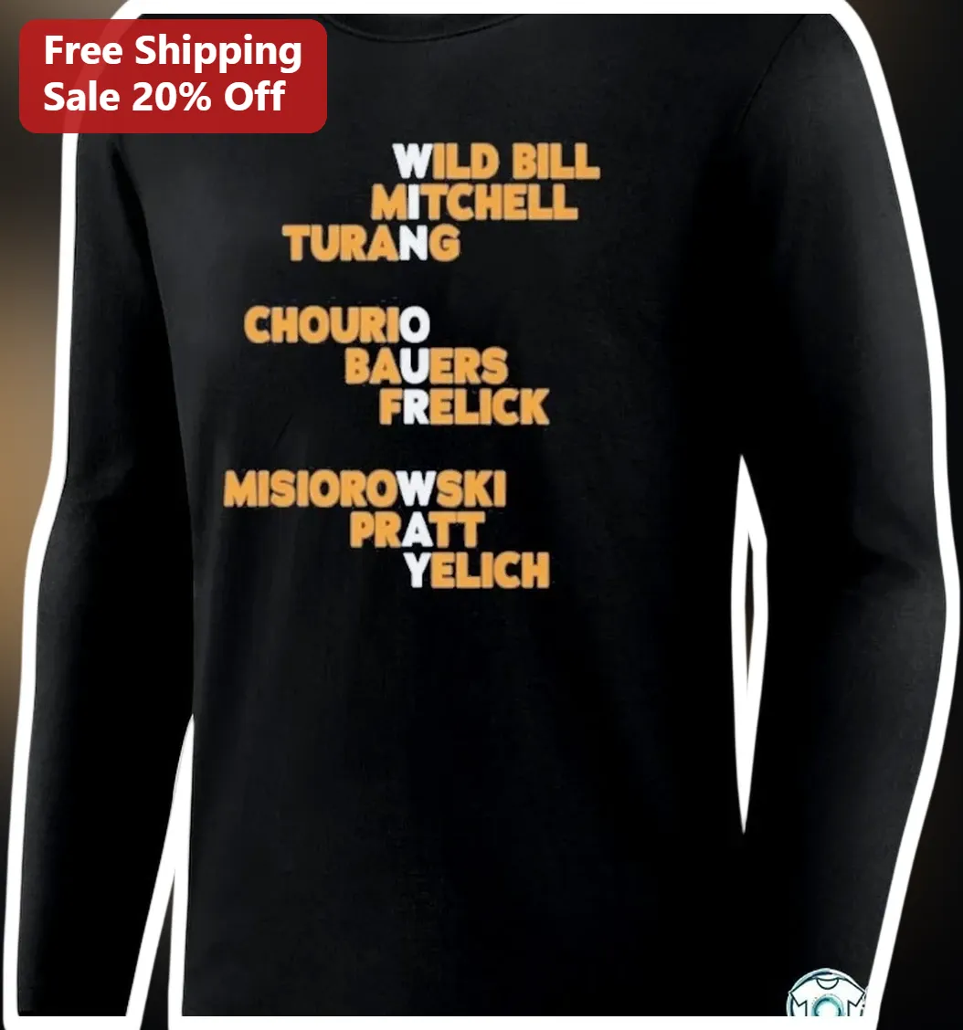 Orange and White Typography Long Sleeve Tee Custom Name Sports Roster Shirt available at our Los Angeles warehouse
