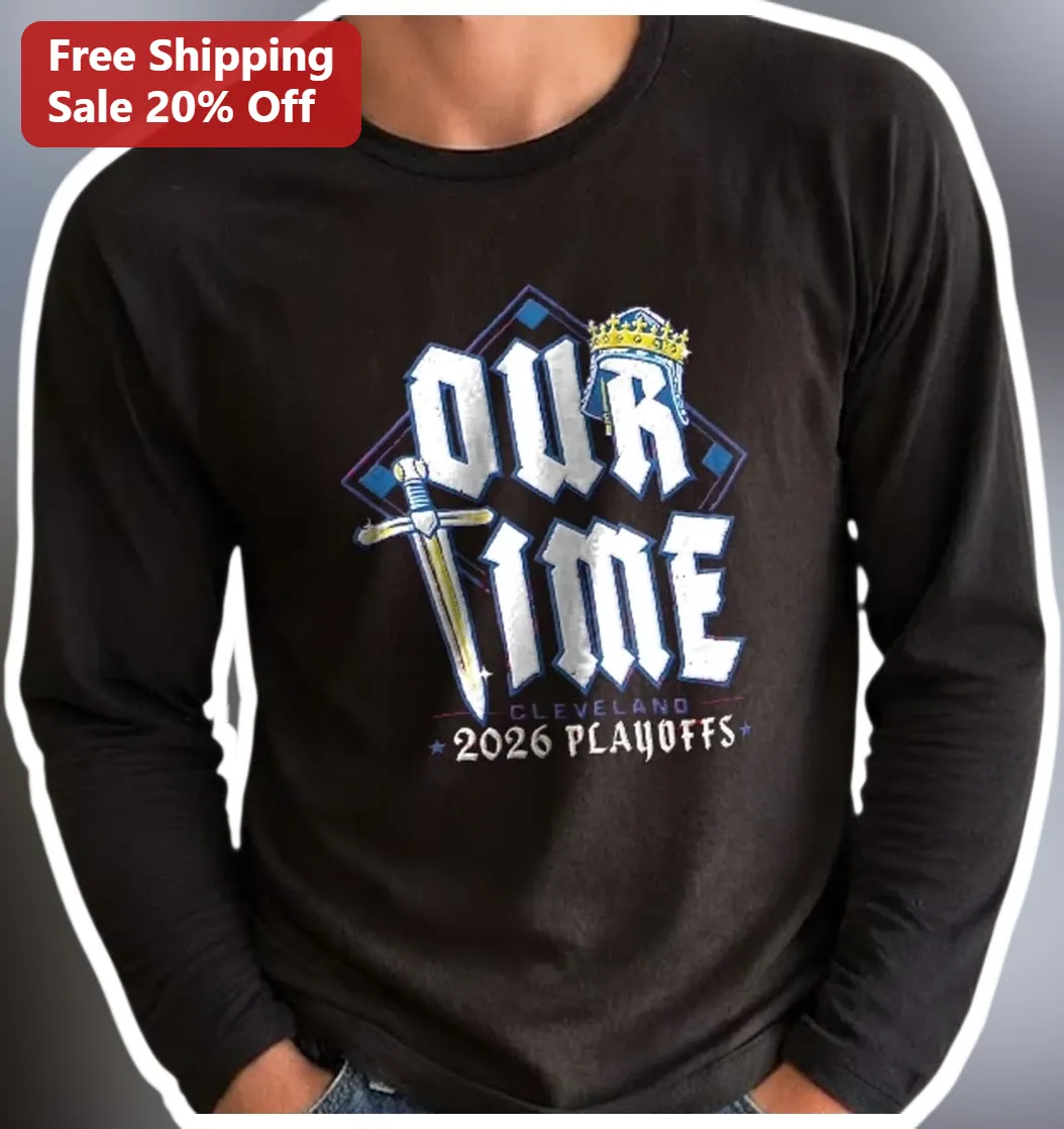 Our Time Cleveland 2026 Playoffs Long Sleeve Tee — Los Angeles Our Time Cleveland 2026 Playoffs Long Sleeve Tee available at our Los Angeles warehouse
