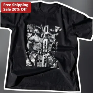 PAI Paul Heyman Wrestling Tribute Tee Monochrome Sports Collage Shirt available at our Los Angeles warehouse