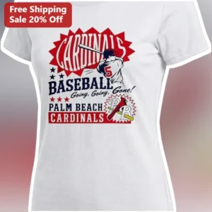 Palm Beach Cardinals Going Going Gone Vintage Baseball Tee available at our Los Angeles warehouse