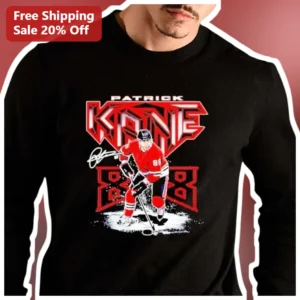 Patrick Kane 88 Long Sleeve Shirt Chicago Hockey Fan Gear available at our Los Angeles warehouse
