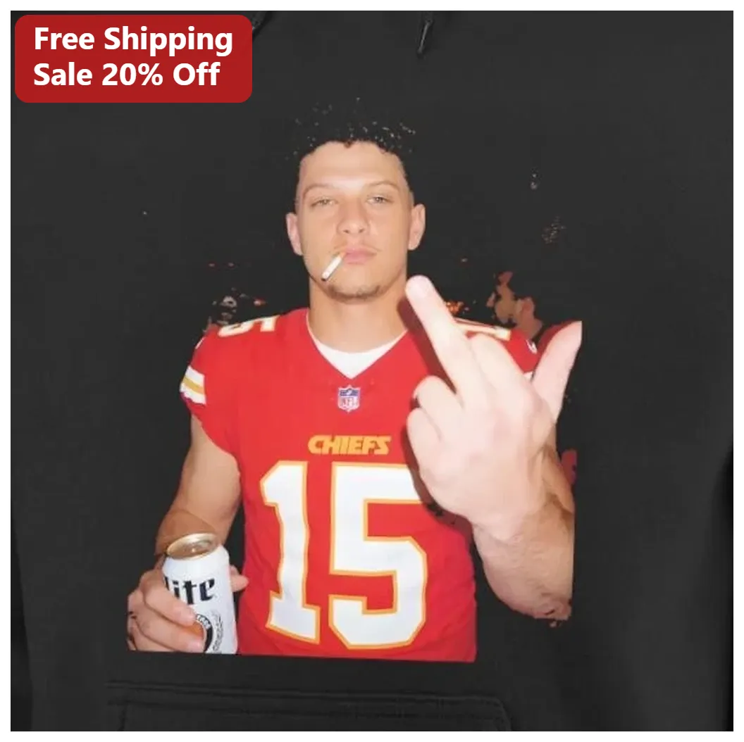 Patrick Mahomes Hoodie NFL Kansas City Chiefs Edgy Meme Style Football Fan Gift available at our Los Angeles warehouse