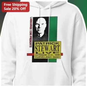 Patrick Stewart Live Hoodie Star Trek Jean-Luc Picard Professor X Retro Concert Poster Merch Gift fo available at our Los Angeles warehouse