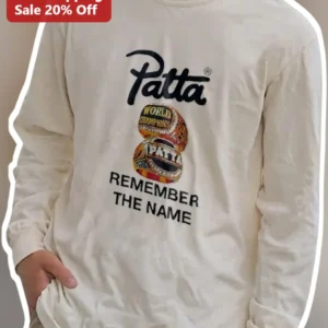 Patta Remember The Name Long Sleeve Tee Streetwear Urban Cotton Top available at our Los Angeles warehouse