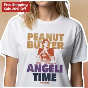 Peanut Butter Angeli Time Steve Angeli Syracuse Football Vintage Graphic Tee available at our Los Angeles warehouse