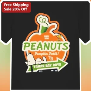 PEANUTS Pumpkin Patch Tampa Bay Rays Snoopy Tee