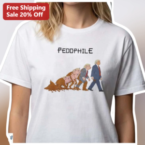 Pedophile Awareness Donald Trump Evolution Satire Graphic Tee available at our Los Angeles warehouse