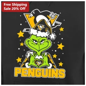Penguins The Grinch Hoodie Penguins NHL Hockey Christmas Fan Gift available at our Los Angeles warehouse