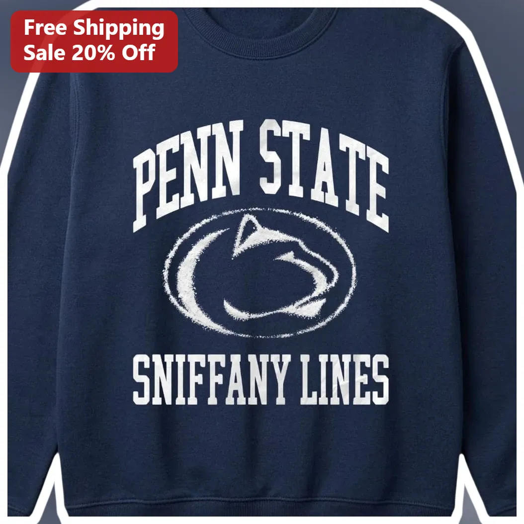 Penn State Sniffany Lines Sweatshirt Vintage Distressed Nittany Lions Fan Apparel available at our Los Angeles warehouse