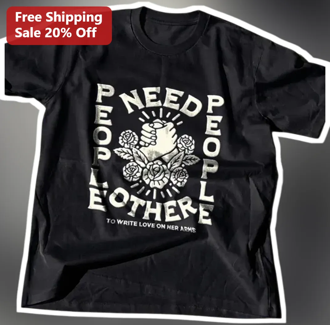 People Need People Tee Love On Her Arms Vintage Graphic Shirt for Community Connection available at our Los Angeles warehouse