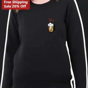 Personalized Beer Mug Sweatshirt Custom Name Crewneck Gift for Men Women Dad Birthday available at our Los Angeles warehouse