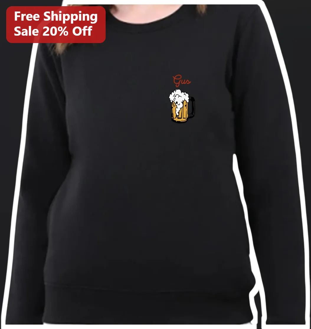 Personalized Beer Mug Sweatshirt Custom Name Crewneck Gift f — Los Angeles Personalized Beer Mug Sweatshirt Custom Name Crewneck Gift for Men Women Dad Birthday available at our Los Angeles warehouse