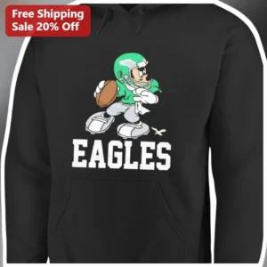 Philadelphia Eagles Mickey Mouse Hoodie Retro NFL Football...
