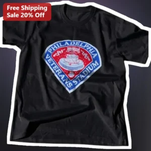 Philadelphia Veterans Stadium Tee Vintage Liberty Bell Logo Shirt Retro Philly Sports Fan Gift available at our Los Angeles warehouse