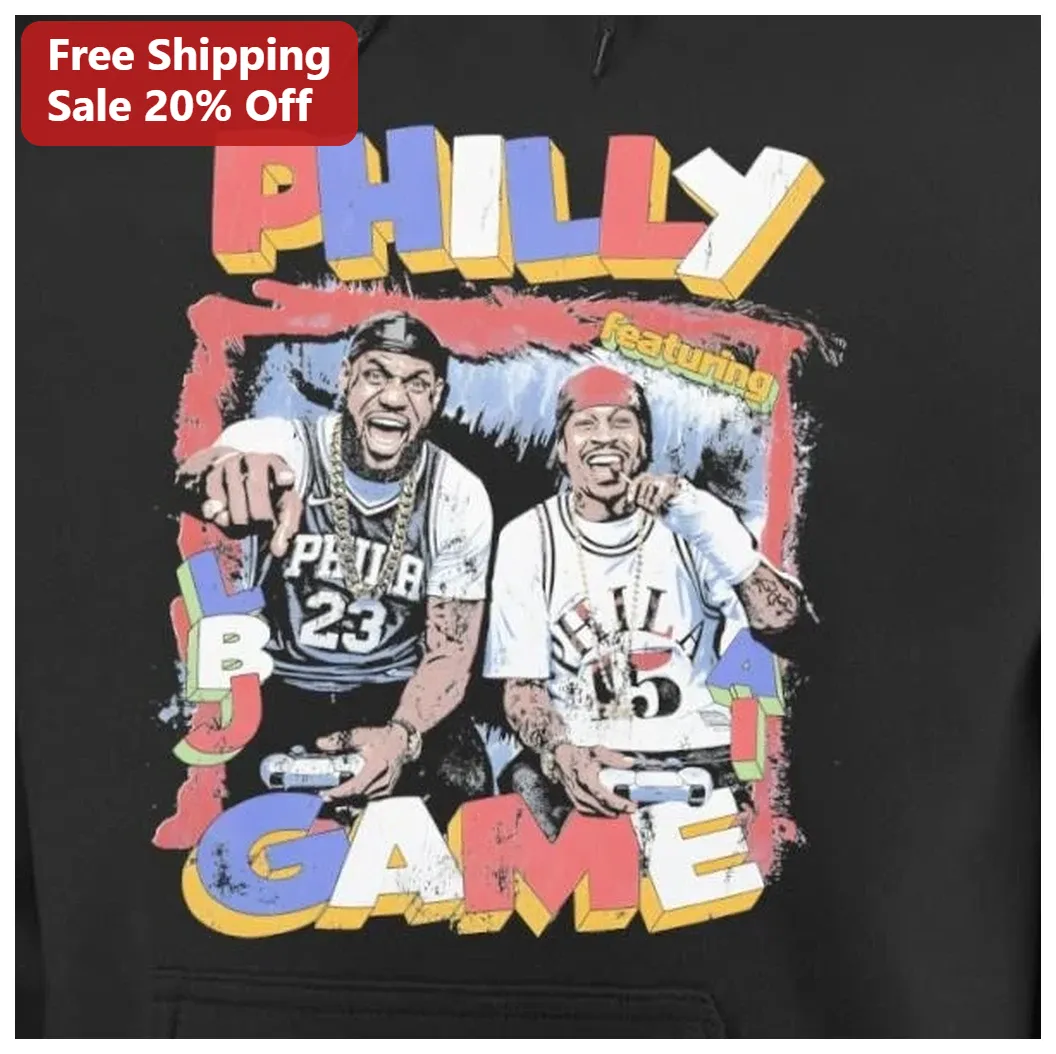 Philly Featuring LB JB Game LeBron James Allen Iverson Retro — Los Angeles Philly Featuring LB JB Game LeBron James Allen Iverson Retro Hoodie available at our Los Angeles warehouse