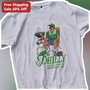 Philly Sunday Morning Breakfast Club Tee Philadelphia Sports Fan Gift Funny Dad BBQ Graphic Shirt available at our Los Angeles warehouse