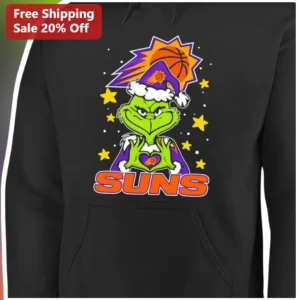 Phoenix Suns Hoodie The Grinch Christmas Basketball Fan Gift available at our Los Angeles warehouse