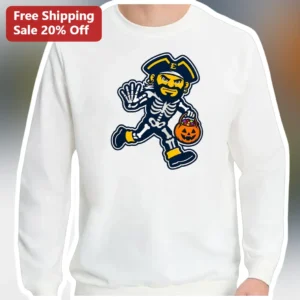 Pirate Pirate Skeleton Mascot Halloween Sweatshirt Vintage Cartoon...