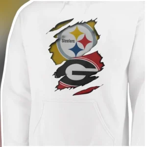 Steelers Georgia Bulldogs Hoodie NFL College Football Fan Apparel available at our Los Angeles warehouse