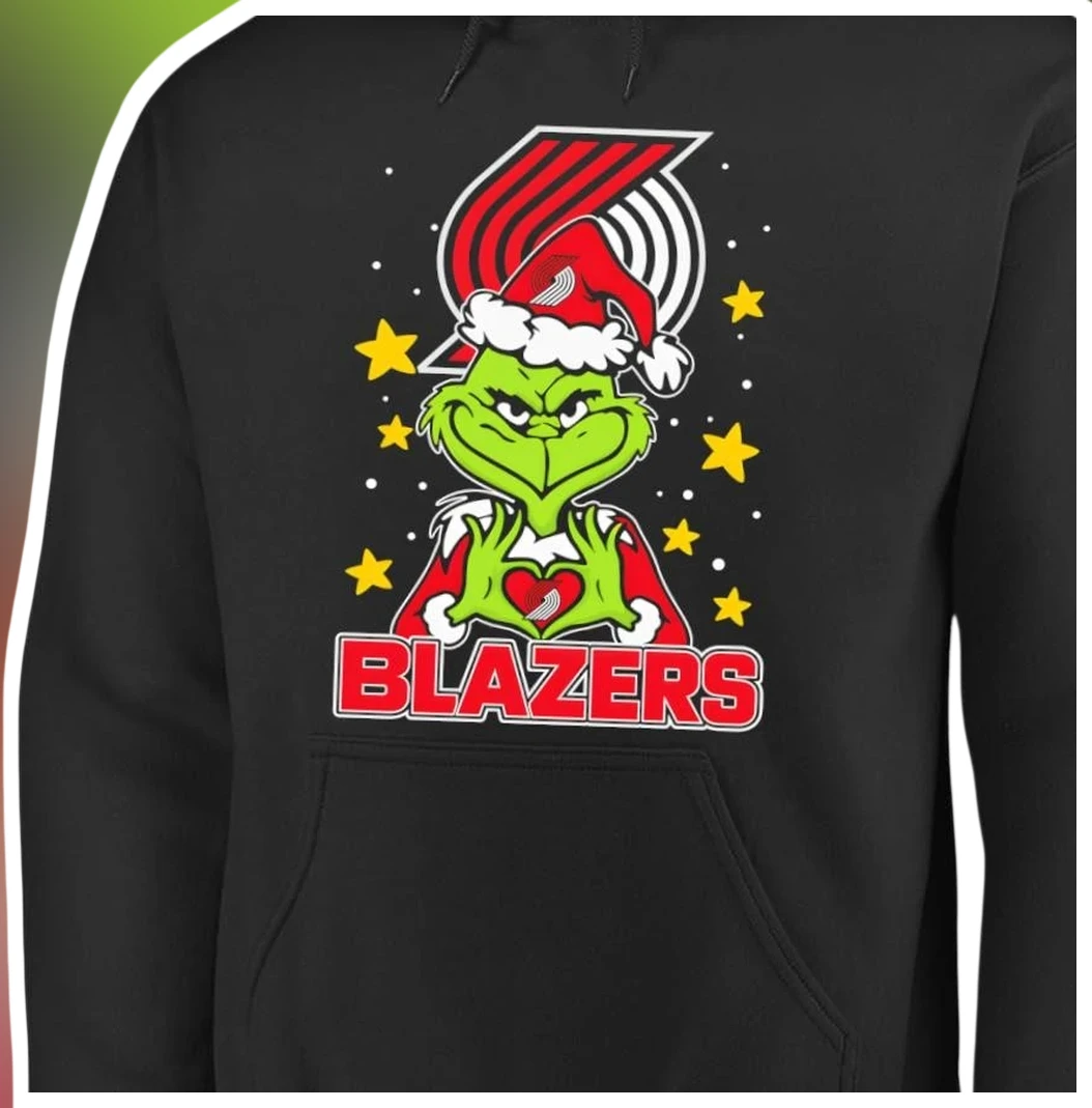 Portland Trail Blazers Grinch Christmas Hoodie NBA Fan Holid — Los Angeles Portland Trail Blazers Grinch Christmas Hoodie NBA Fan Holiday Gift available at our Los Angeles warehouse