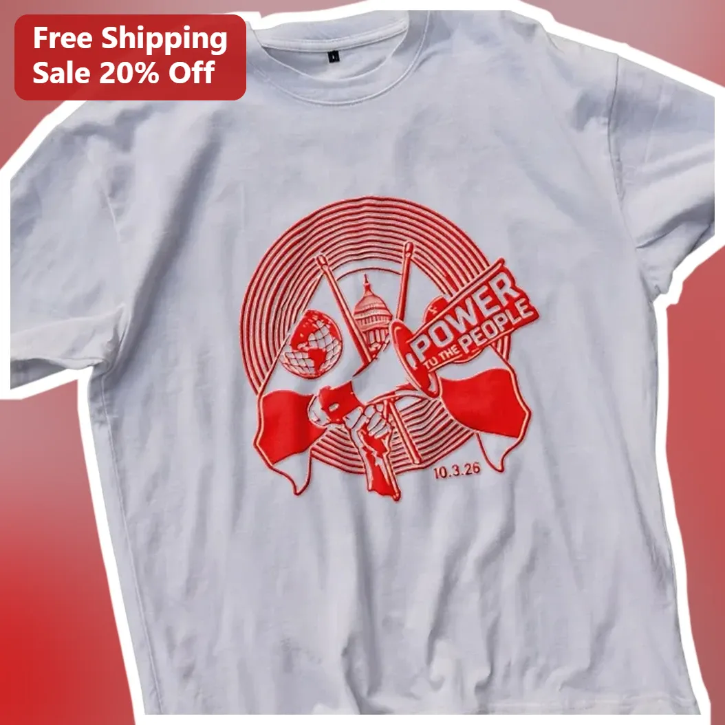 Power To The People Graphic Tee Peace Love Justice Music Fes — Los Angeles Power To The People Graphic Tee Peace Love Justice Music Festival Slogan Shirt For Activists available at our Los Angeles warehouse