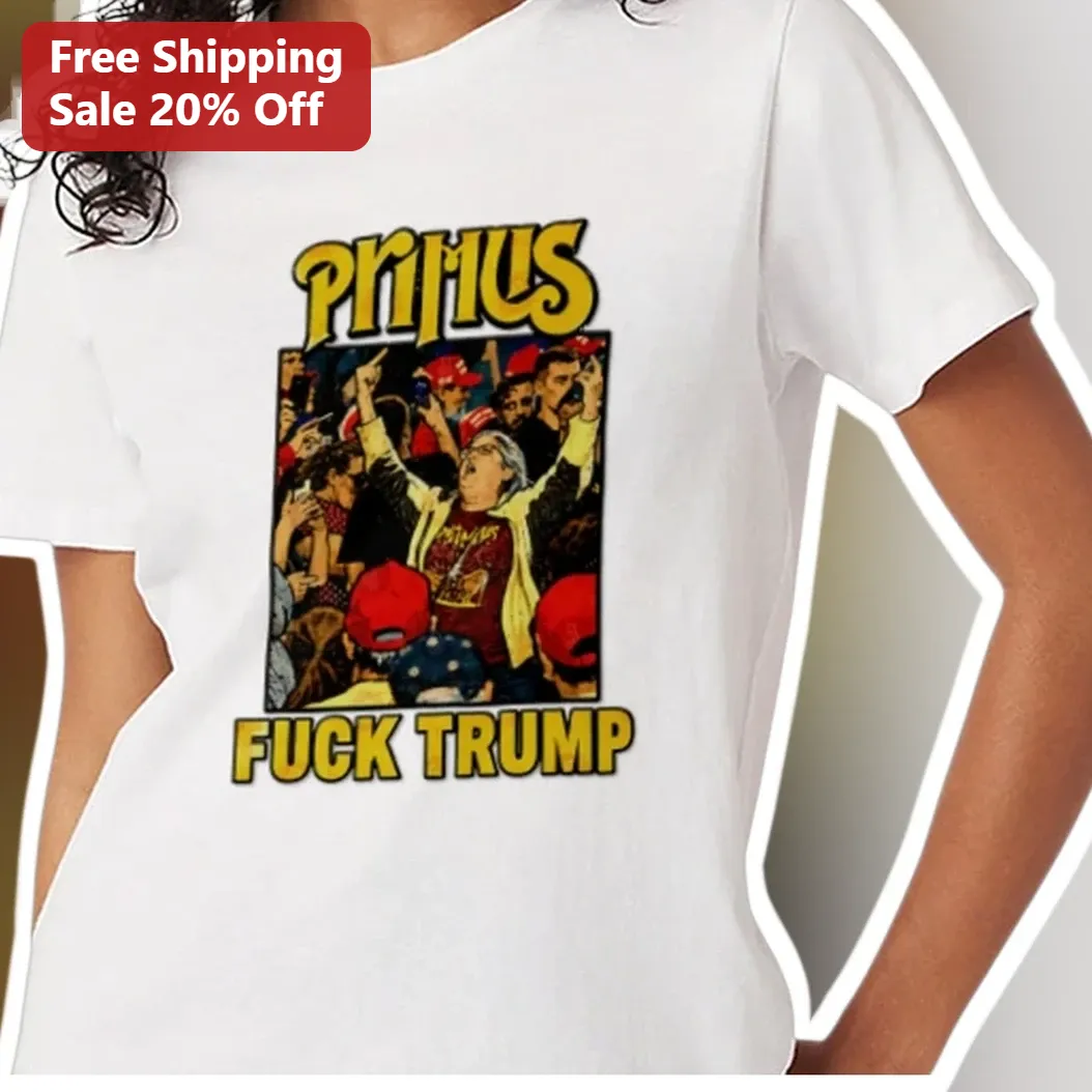 Primus Fuck Trump Graphic Tee No Kings In America Political — Los Angeles Primus Fuck Trump Graphic Tee No Kings In America Political Protest Shirt available at our Los Angeles warehouse