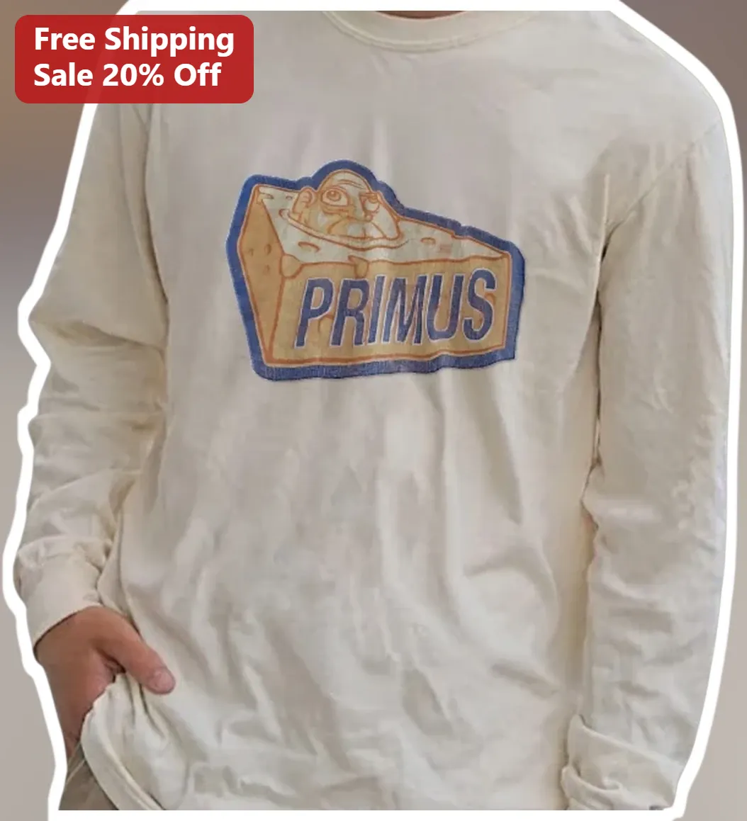 PRIMUS Long Sleeve Tee Sea of Cheese Logo Embroidered Patch — Los Angeles PRIMUS Long Sleeve Tee Sea of Cheese Logo Embroidered Patch Design available at our Los Angeles warehouse