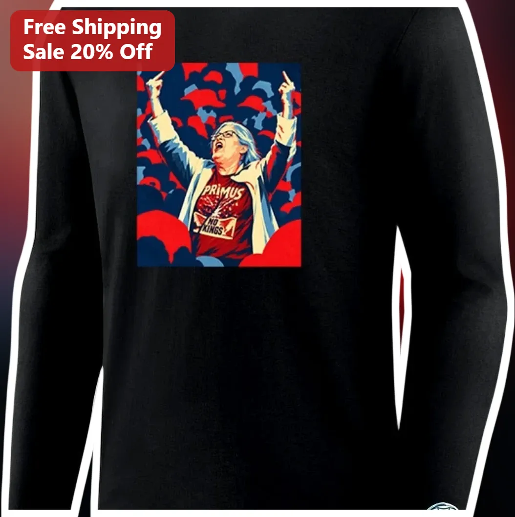 Primus No Kings Long Sleeve Shirt Les Claypool Funk Metal Ba — Los Angeles Primus No Kings Long Sleeve Shirt Les Claypool Funk Metal Band Merch Winter Layering Graphic Tee available at our Los Angeles warehouse
