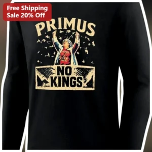 PRIMUS NO KINGS Vintage Distressed Graphic Tee Alternative Rock Band Merch available at our Los Angeles warehouse