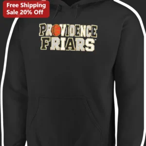 Providence Friars Hoodie Vintage Collegiate Pullover Black Basketball Fan Gift available at our Los Angeles warehouse