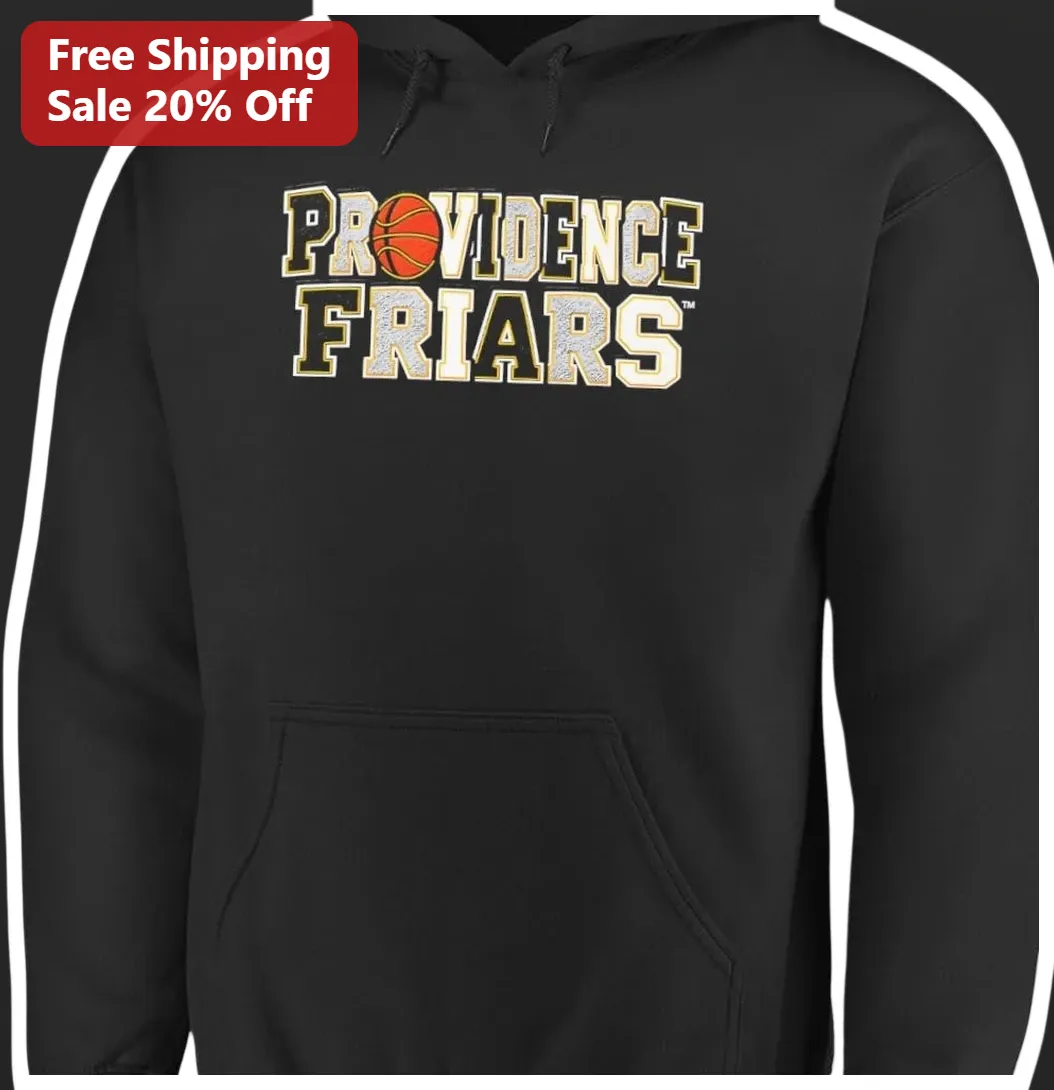 Providence Friars Hoodie Vintage Collegiate Pullover Black Basketball Fan Gift available at our Los Angeles warehouse