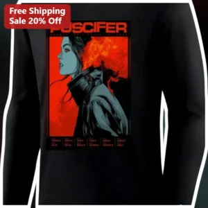 PUSCIFER Long Sleeve Shirt Alternative Rock Band Merch Vintage Tour Poster Graphic Tee Gift for Men available at our Los Angeles warehouse