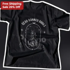 Read Banned Books Tee Witchy Dark Academia Librarian Teacher Gift available at our Los Angeles warehouse