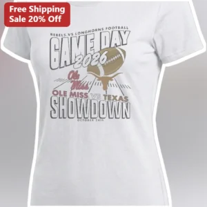 Rebels vs Longhorns Football Game Day Showdown Vintage College Rivalry Tee available at our Los Angeles warehouse