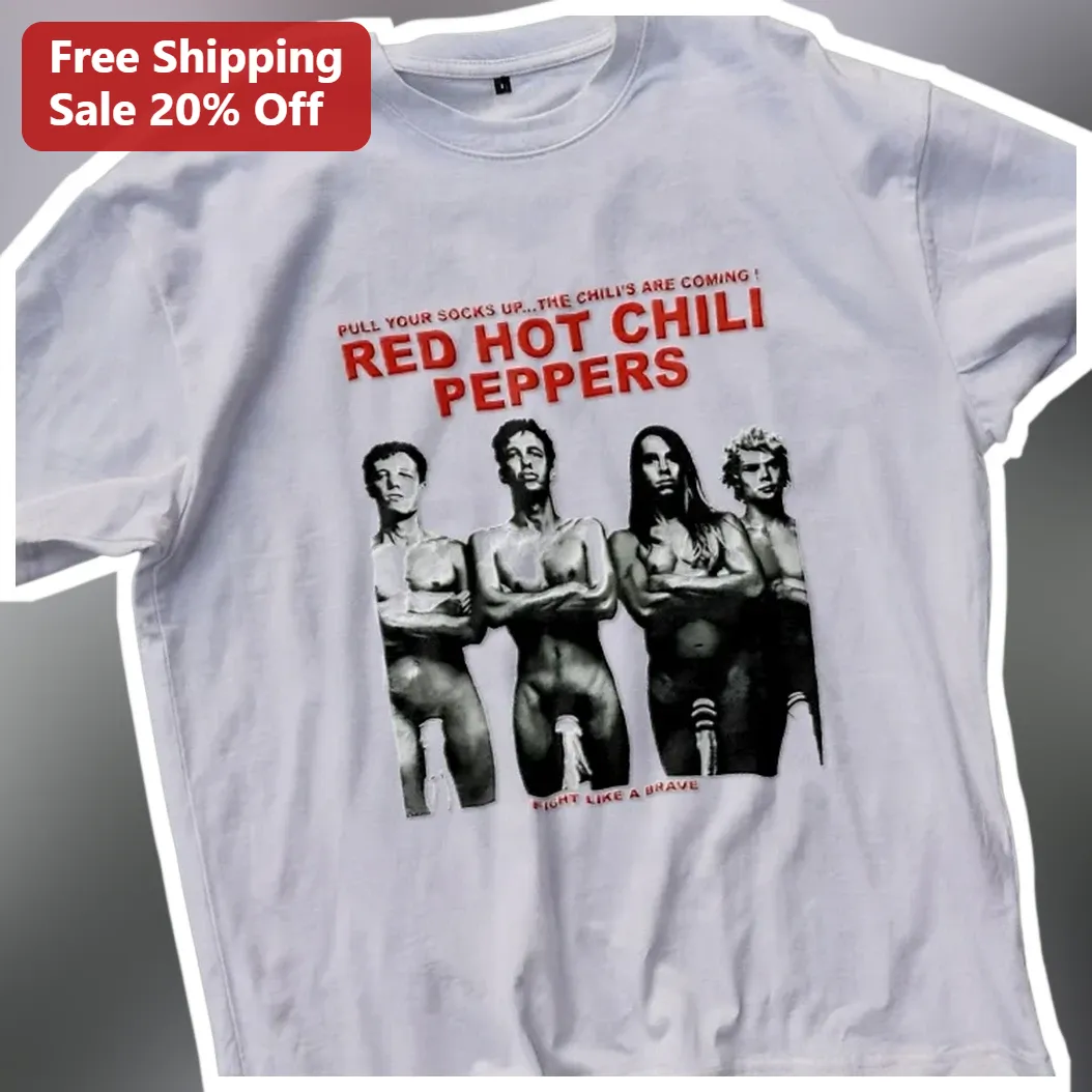 Red Hot Chili Peppers Pull Your Socks Up Fight Like A Brave — Los Angeles Red Hot Chili Peppers Pull Your Socks Up Fight Like A Brave Vintage Rock Band Graphic Tee available at our Los Angeles warehouse