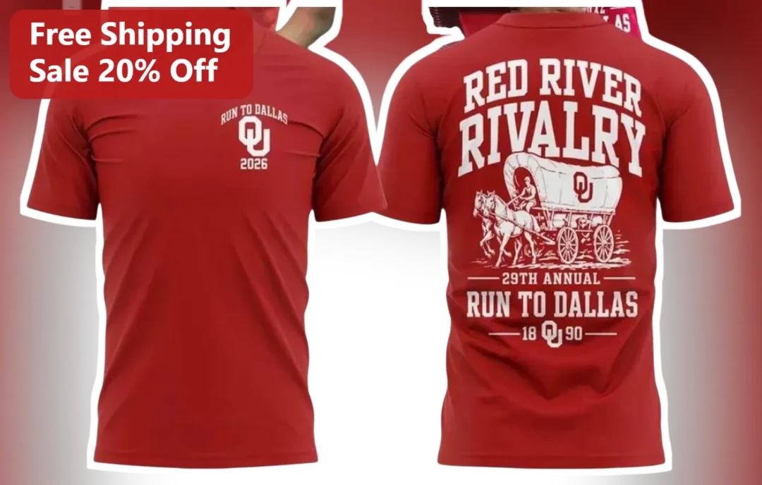 Red River Rivalry Run To Dallas Tee OU Sooners Cotton Bowl G — Los Angeles Red River Rivalry Run To Dallas Tee OU Sooners Cotton Bowl Game Day Shirt available at our Los Angeles warehouse