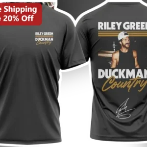 Riley Green Duckman Country Vintage Graphic Tee for Men Women available at our Los Angeles warehouse