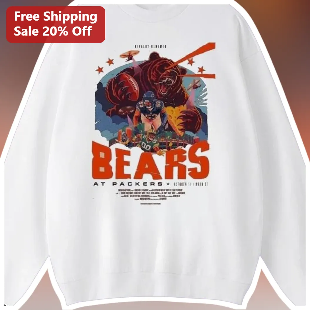 Rivalry Renewed Bears At Packers Vintage NFL Sweatshirt — Los Angeles Rivalry Renewed Bears At Packers Vintage NFL Sweatshirt available at our Los Angeles warehouse