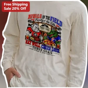Rivals on the Field Family at the Table Eat Well Cheer Loud Long Sleeve Tee available at our Los Angeles warehouse