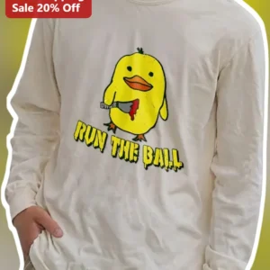 RUN THE BALL Horror Movie Duck Long Sleeve Tee available at our Los Angeles warehouse