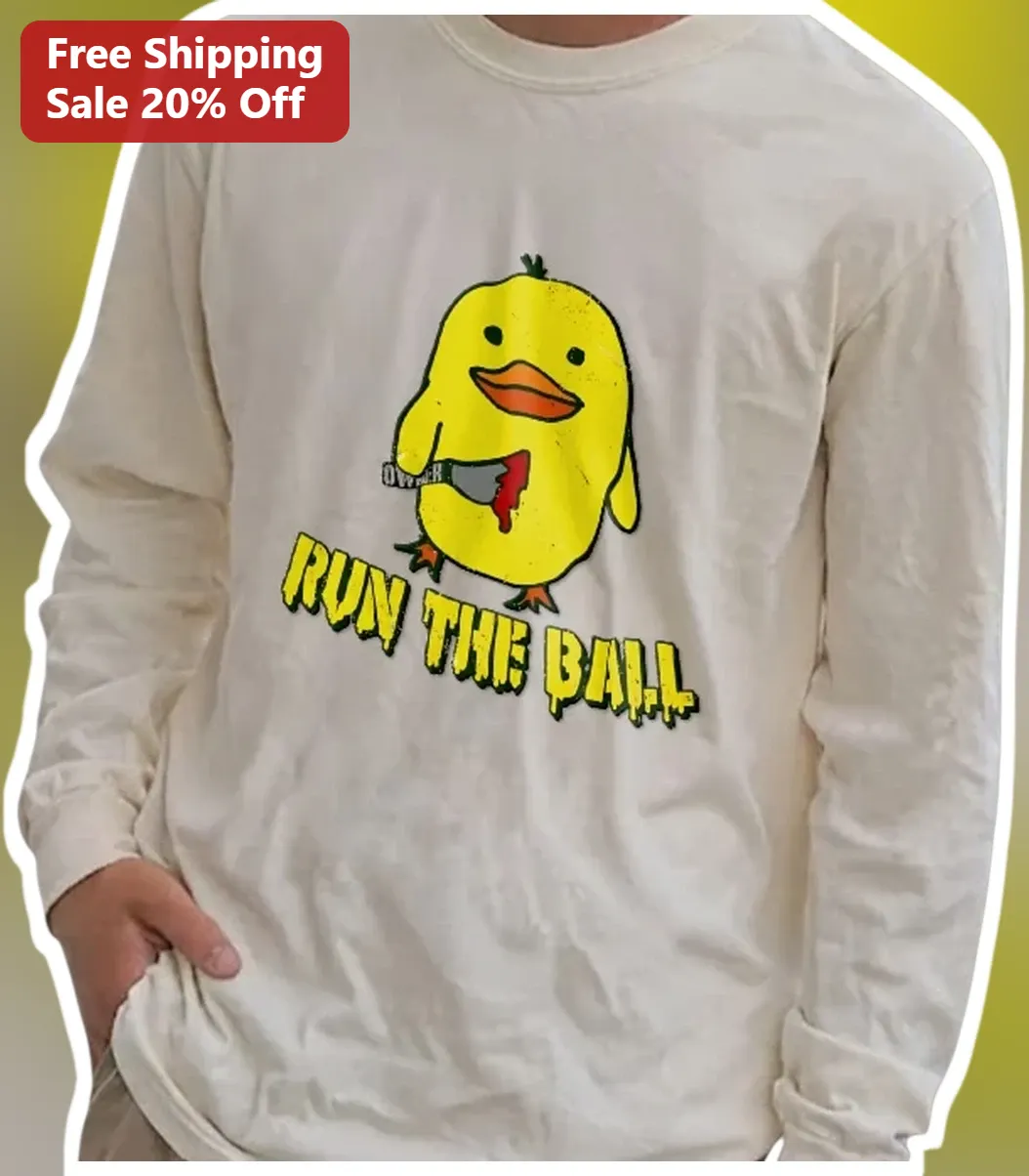 RUN THE BALL Horror Movie Duck Long Sleeve Tee — Los Angeles RUN THE BALL Horror Movie Duck Long Sleeve Tee available at our Los Angeles warehouse