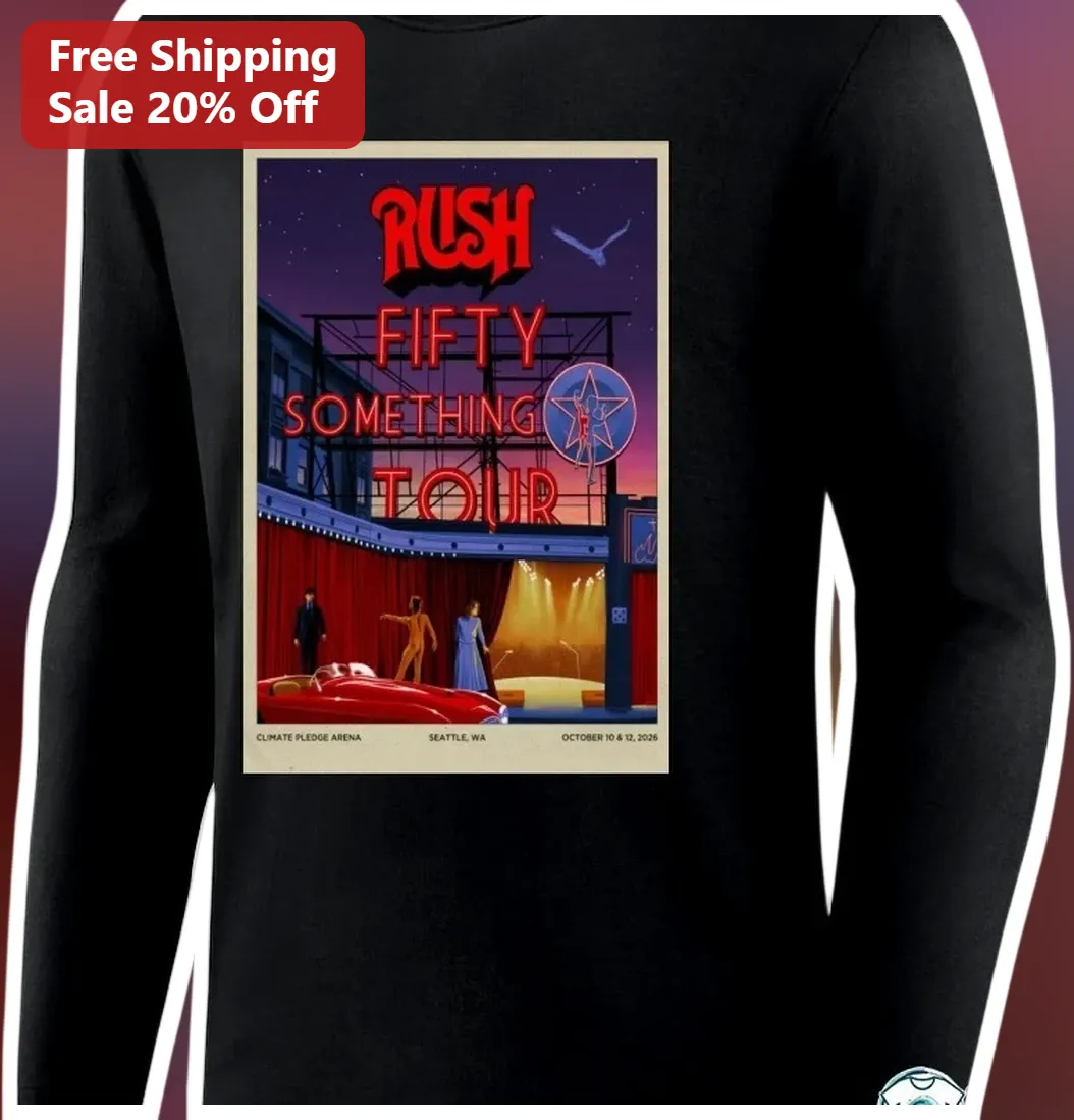 RUSH FIFTY SOMETHING TOUR Long Sleeve Tee Classic Rock Band — Los Angeles RUSH FIFTY SOMETHING TOUR Long Sleeve Tee Classic Rock Band Merch Gift for Fans available at our Los Angeles warehouse