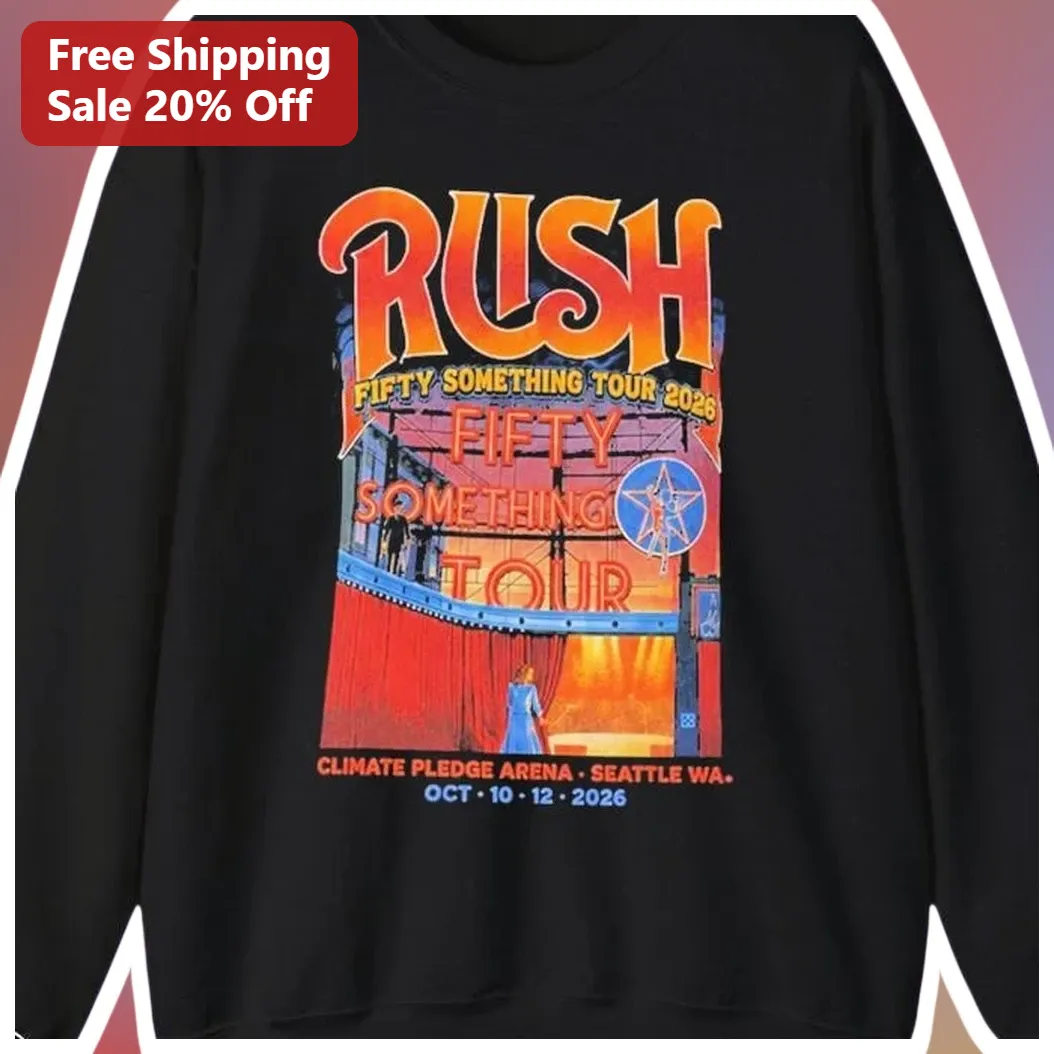 Rush Fifty Something Tour Sweatshirt Classic Rock Band Merch — Los Angeles Rush Fifty Something Tour Sweatshirt Classic Rock Band Merch Vintage Concert Apparel Gift for Fans available at our Los Angeles warehouse