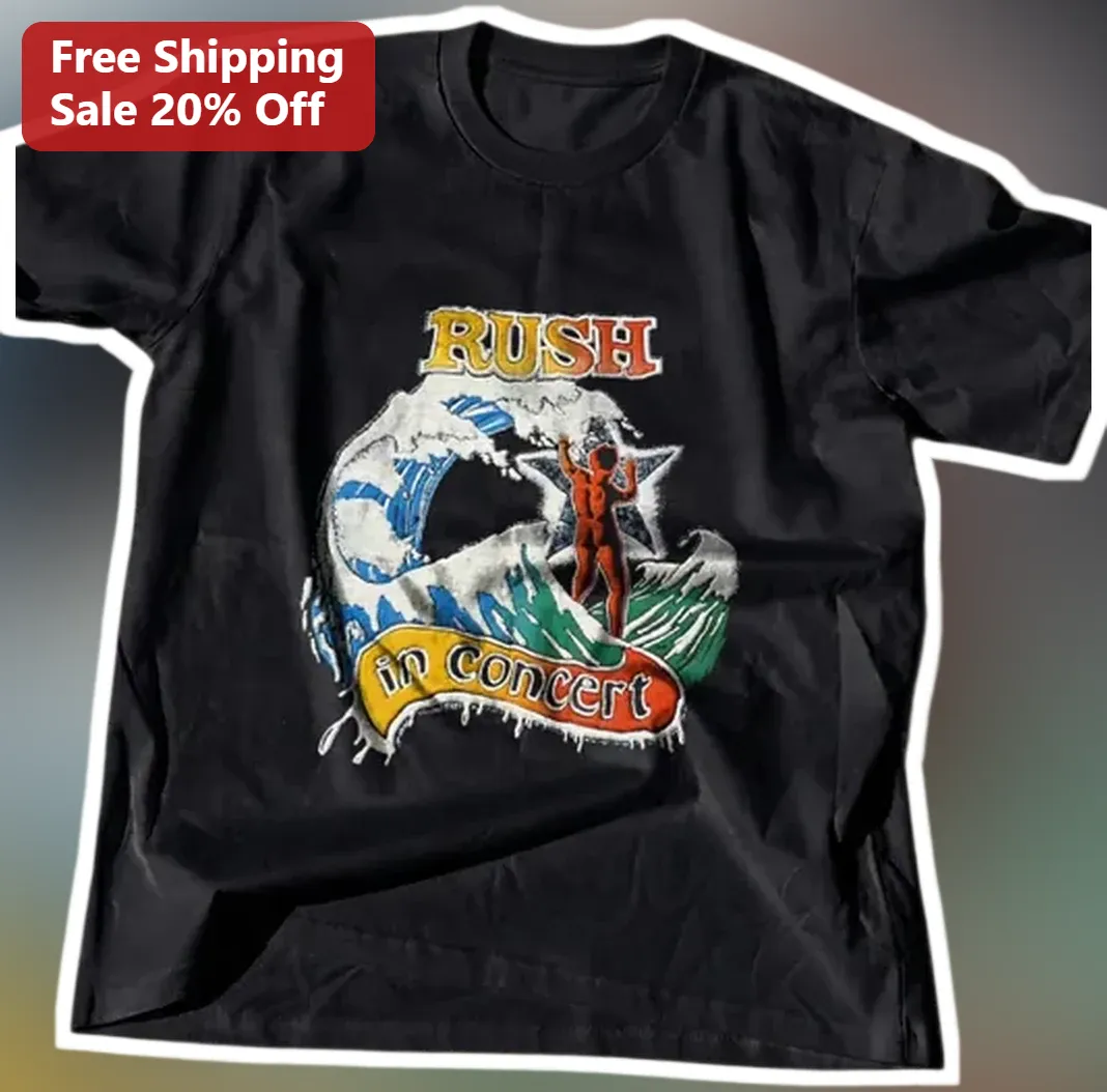 Rush In Concert Vintage Rock Band Graphic Tee Classic Tour M — Los Angeles Rush In Concert Vintage Rock Band Graphic Tee Classic Tour Merch Gift for Men Women available at our Los Angeles warehouse
