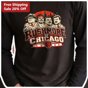 Rushmore of Chicago Long Sleeve Tee Vintage Bears Fan Gift available at our Los Angeles warehouse