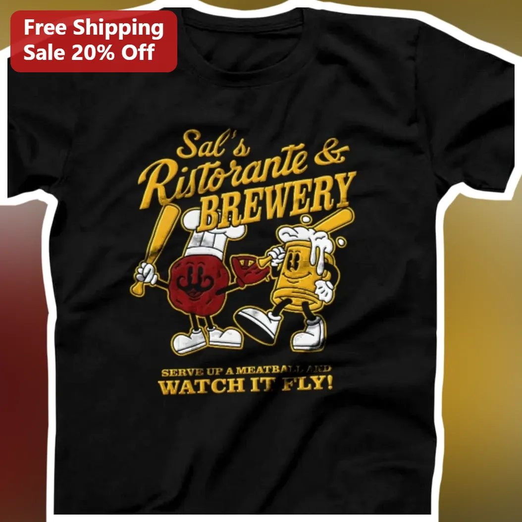 Sal's Ristorante Brewery Meatball Fly Tee Vintage Italian Food Gift available at our Los Angeles warehouse