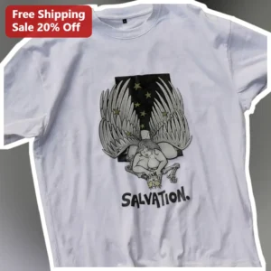 Salvation Gothic Fallen Angel Skull Tee Dark Fantasy Vintage Style Unisex Shirt available at our Los Angeles warehouse